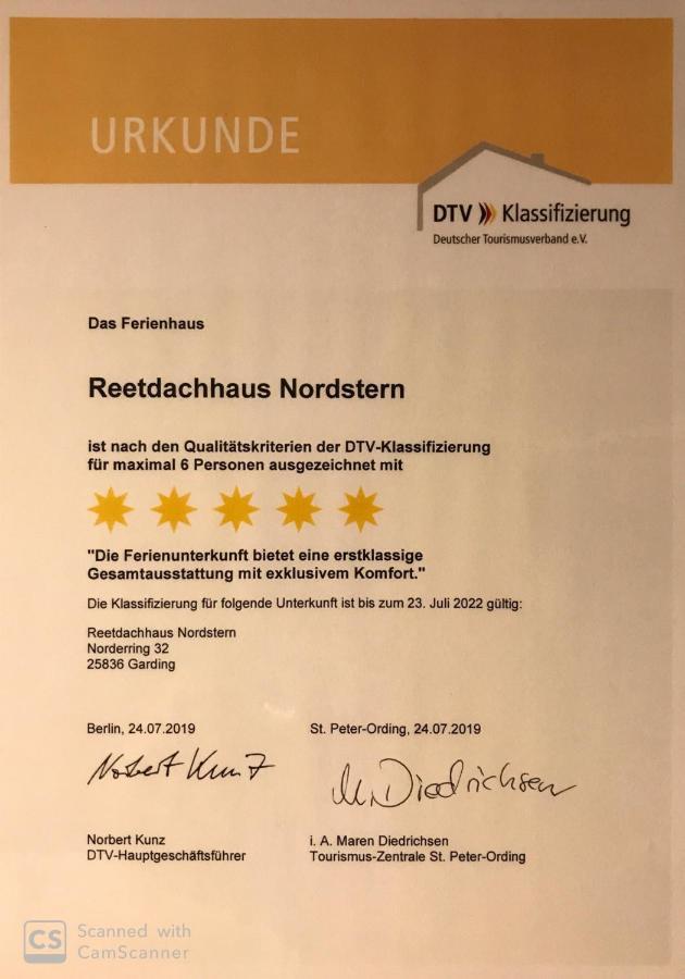 Villa Reetdachhaus Nordstern Garding Esterno foto